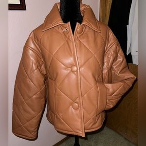 Elie Tahari faux leather jacket